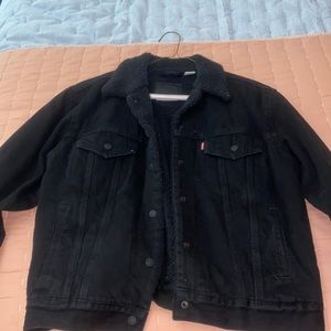 Black denim jacket